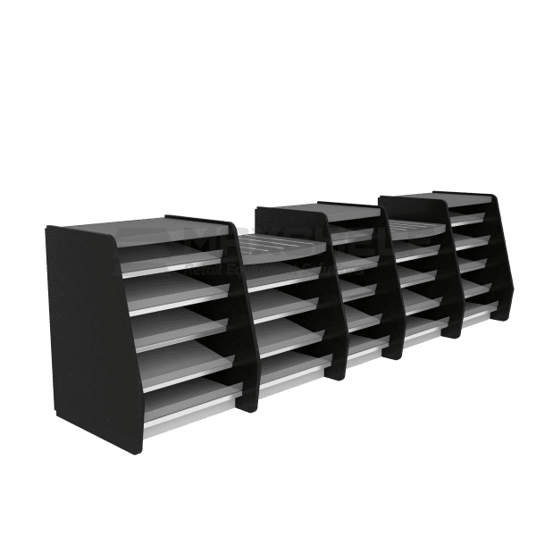 4m 2 DROPS SHOP COUNTER BLACK SIDE PANELS