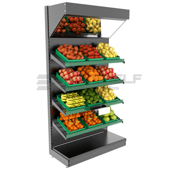 Fruit & Veg Wall Bay With Mirror Canopy