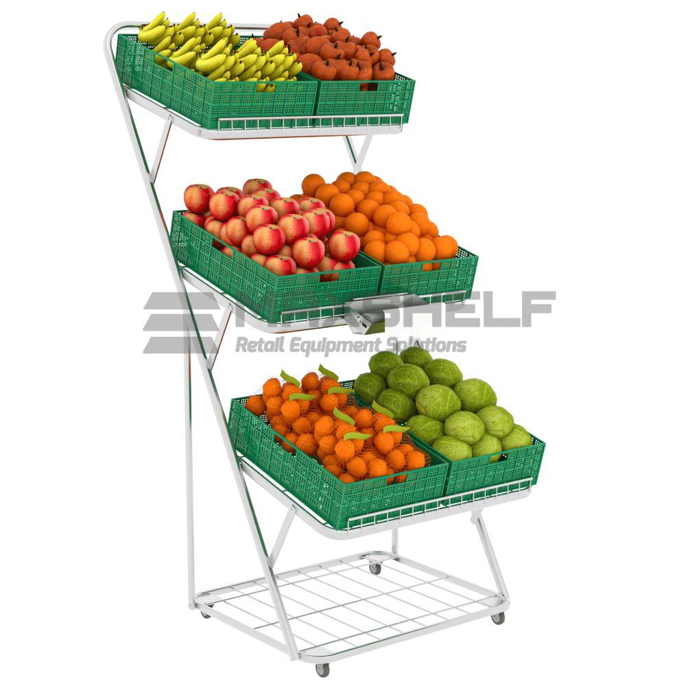Galvanized Fruit Veg Unit Small - No Trays - Maxshelf - Retail ...