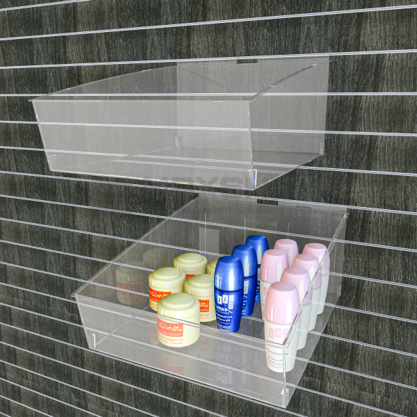 280mm Acrylic Dump Bin Slatwall