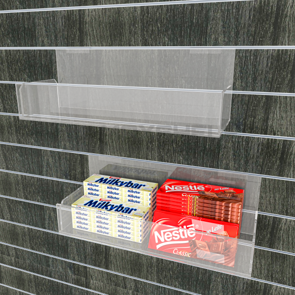 300mm ACRYLIC EXTRA SHELF SLATWALL
