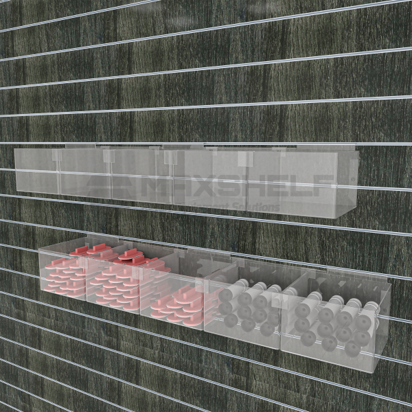 600mm ACRYLIC TROUGH DIVIDERS SLATWALL