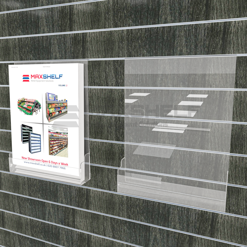 600mm ACRYLIC CARD RACK 3 TIER SLATWALL - Maxshelf - Retail Equipment ...