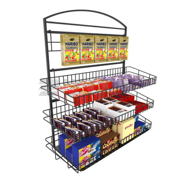 BLACK WIRE CANDY DISPLAY L600*D230*H670MM