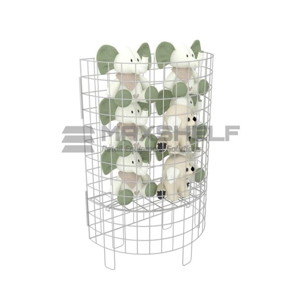 D SHAPE DUMP BIN 600X290 X H725 WHITE