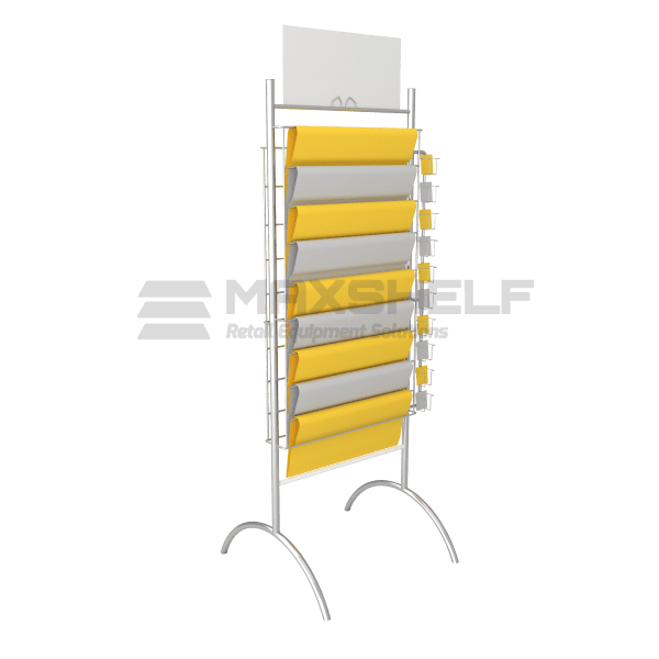 GIFT WRAP FLOOR DISPLAY 20 RUNGS, 20 TAG POCKETS