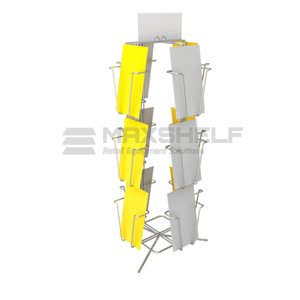 GREETING CARD DISPLAY FOR 7x5" CARDS. 12 POCKETS