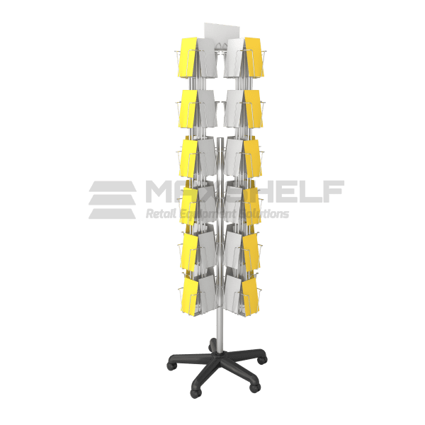 Greeting Card Floor Display For 7x5" Cards, 72 Pockets