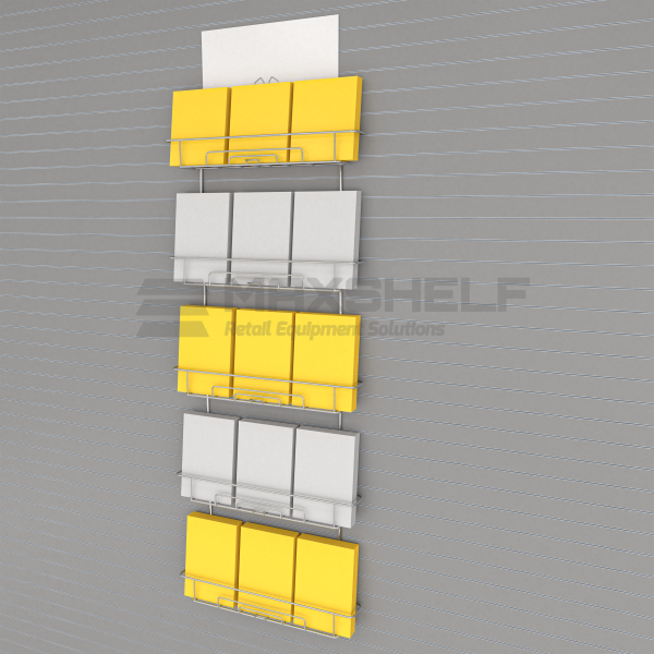 GREETING CARD DISPLAY SLATWALL FOR MIXED SIZES