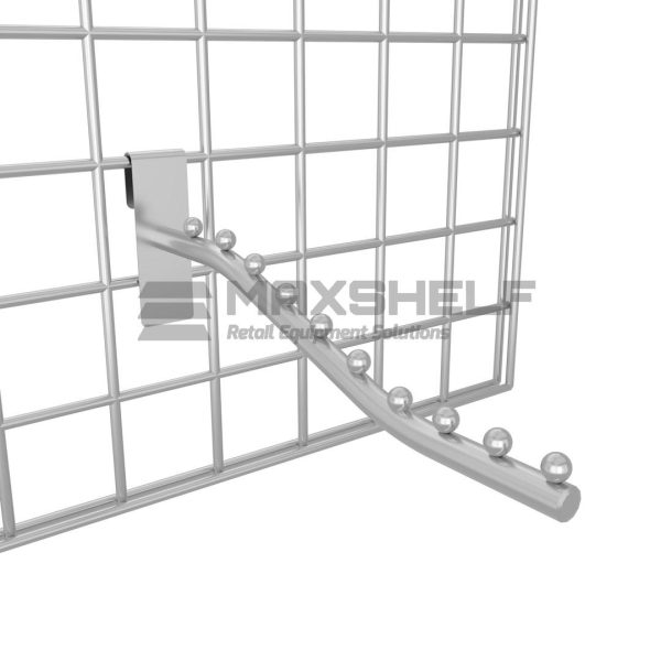 Grid Wall Arm 10 Balls Curved 450mm