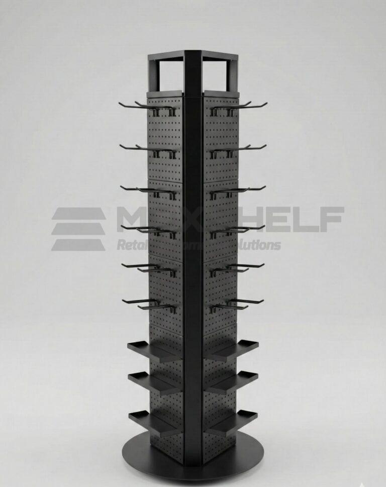 Triangular Retail Display TRIANGLE SPINNER DISPLAY UNIT BLACK - Maxshelf - Retail Equipment Solutions