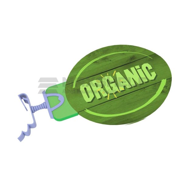 OVAL SHELF STOPPER ORGANIC GREEN ON GREEN