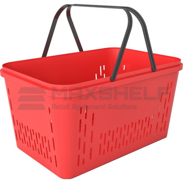 Plastic Shopping Baskets 2 Handles - 28 Litre Capacity