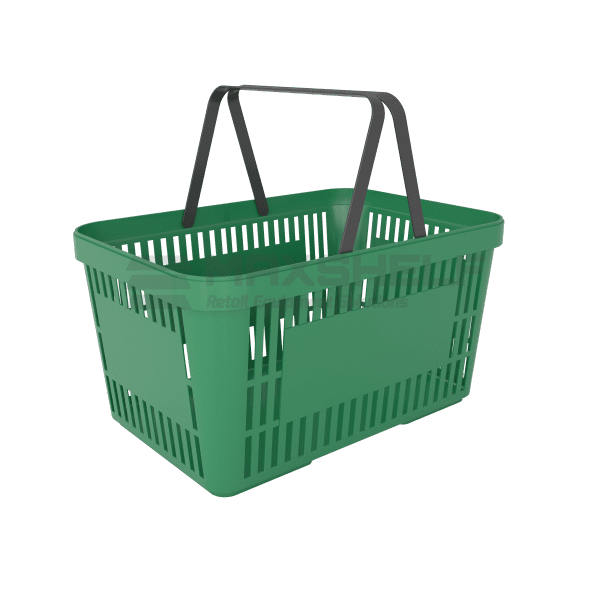 Plastic Shopping Baskets 2 Handles - 28 Litre Capacity