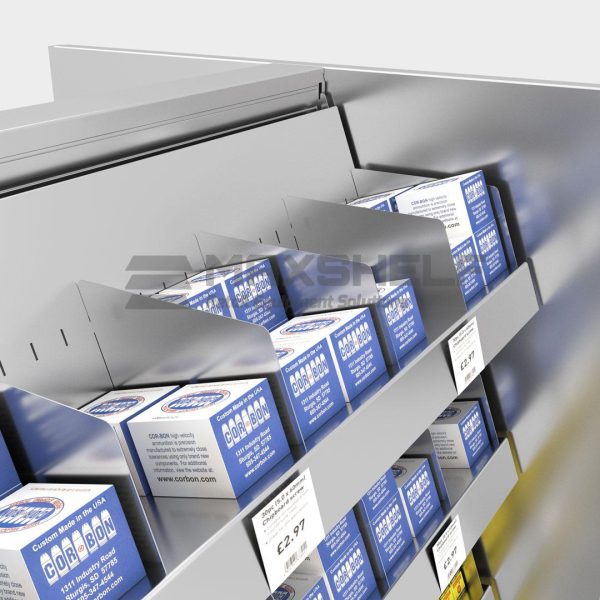 SLIM TOOL SHELF C/W 5 DIVIDER 1000X150X200H BLACK