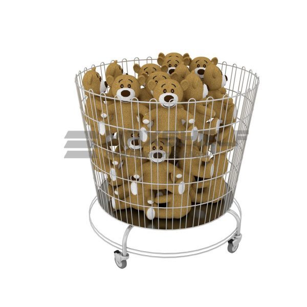 ROUND DUMP BIN WITH CASTORS LARGE H830mm W750mm