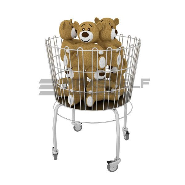 ROUND DUMP BIN WITH CASTORS SMALL H830mm W510