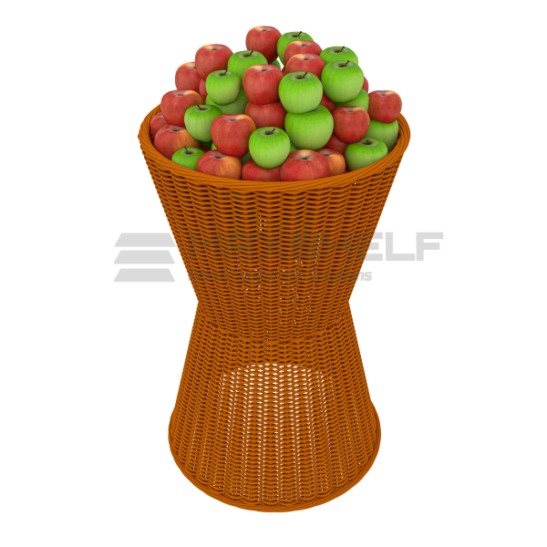 Tall Wicker Display Basket (Dark Finish)