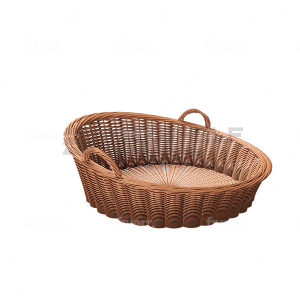 Wicker Basket Round W40 H16 cm