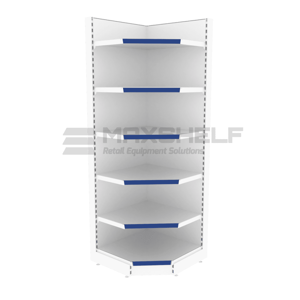 Corner Shelf Units | Internal Corner Shop Shelving | Maxshelf