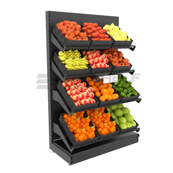 Heavy Duty Fruit & Veg Wall Bay Without Canopy