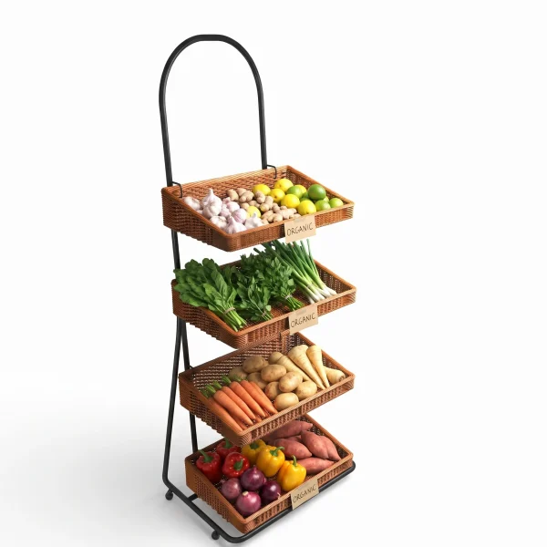 Wicker Basket 4 Set W56 D59 H147 cm
