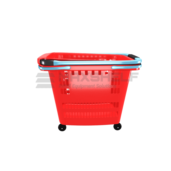 PLASTIC TROLLEY BASKET RED 56*39*44CM 50LTR