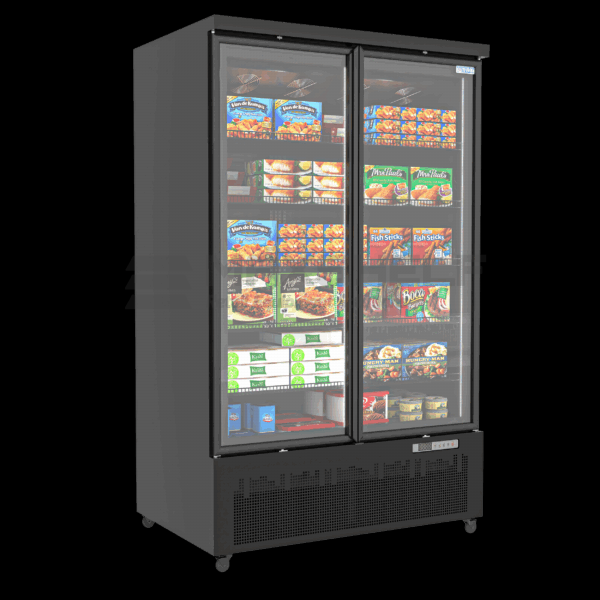 DOUBLE DOOR UPRIGHT FREEZER (NO LABOUR WARRANTY - 1 YEAR PARTS ONLY) (2003mm x 1220mm x 580mm)