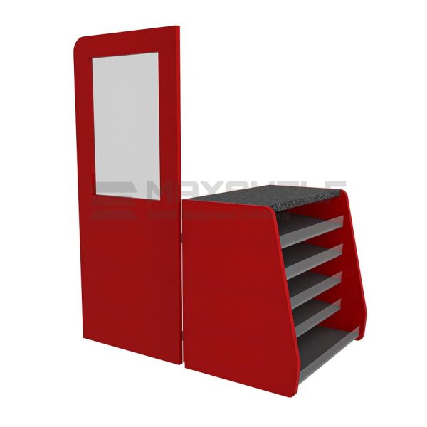 RED SECURITY COUNTER DOOR