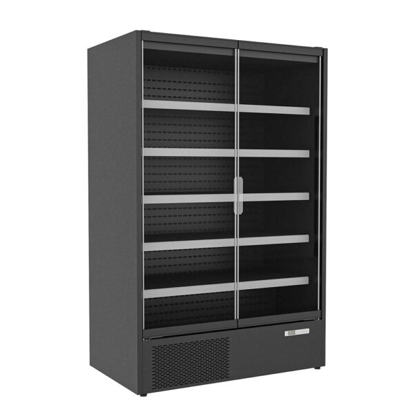 DOUBLE GLASS DOOR UPRIGHT CHILLER (NO LABOUR WARRANTY - 1 YEAR PARTS ONLY)  (2010mm x 1310mm x 740mm)