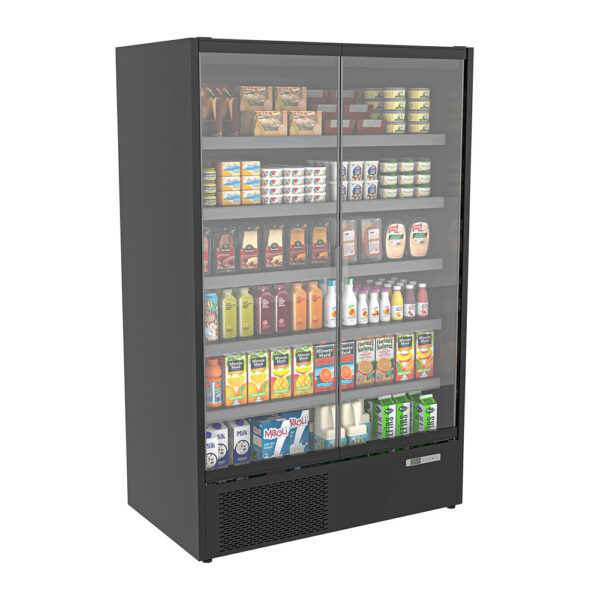 DOUBLE GLASS DOOR UPRIGHT CHILLER (NO LABOUR WARRANTY - 1 YEAR PARTS ONLY)  (2010mm x 1310mm x 740mm)