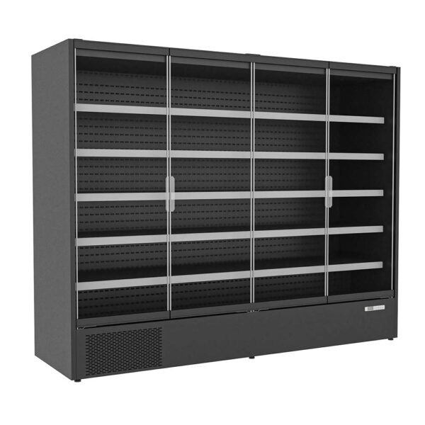 FOUR GLASS DOOR UPRIGHT CHILLER (NO LABOUR WARRANTY - 1 YEAR PARTS ONLY) (2010mm x 2560mm x 740mm)