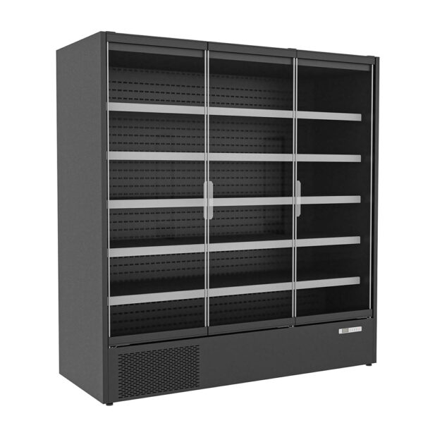 TRIPLE GLASS DOOR UPRIGHT CHILLER (NO LABOUR WARRANTY - 1 YEAR PARTS ONLY) (2010mm x 1935mm x 740mm)