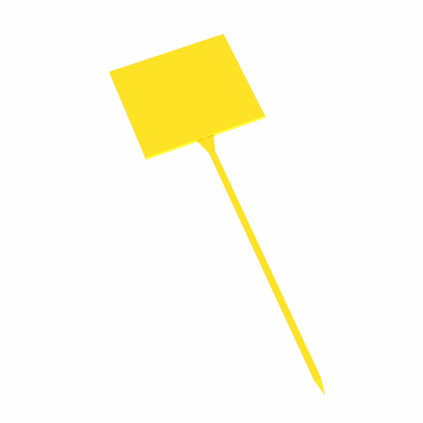 PRICE TAG PLATE YELLOW 100x85