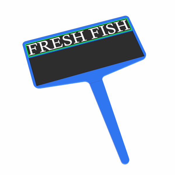 CHALKBOARD SPIKE FRESH FISH 210mm x 111mm