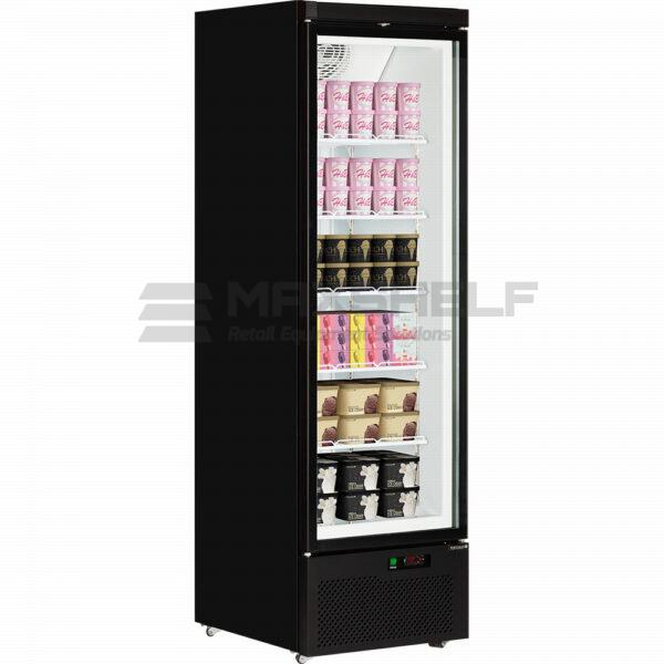 Atom Maxi F1DB Single Door Black Display Freezer