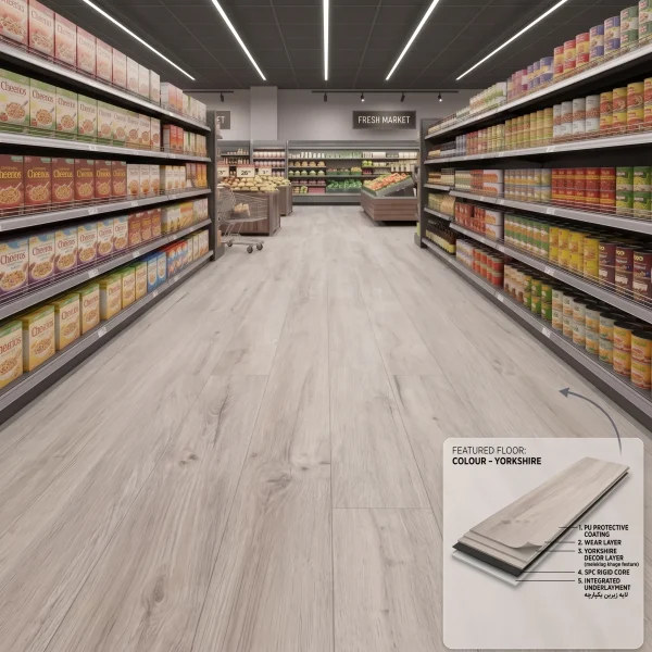 Yorkshire LVT Flooring Tiles 182x1220x5mm – 2sqm