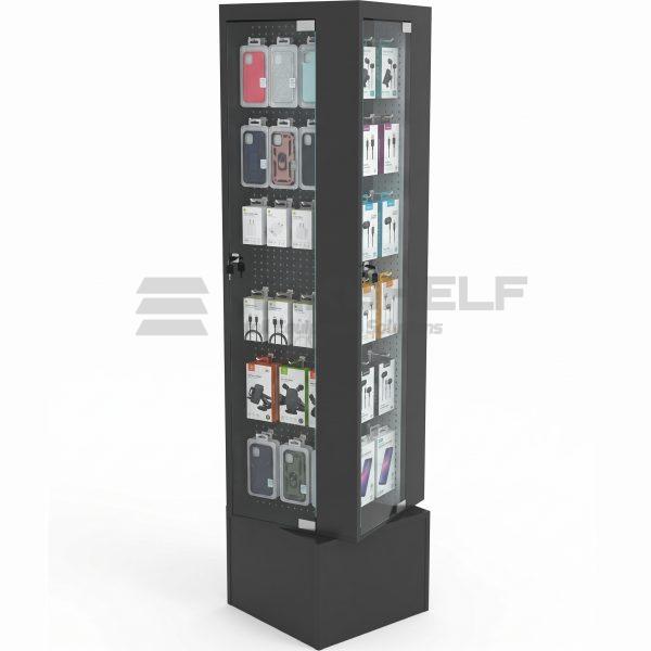 Spinning Pegboard Display Cabinet