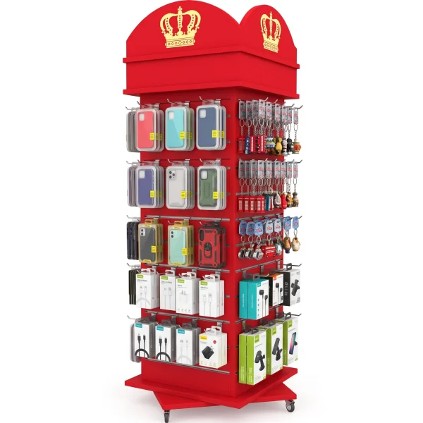 Red London Telephone Box Spinning Slatwall Display