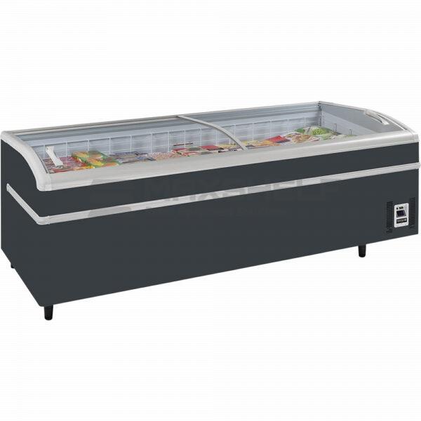 Curved Sliding Lid Glass Chest Freezer 2500mm