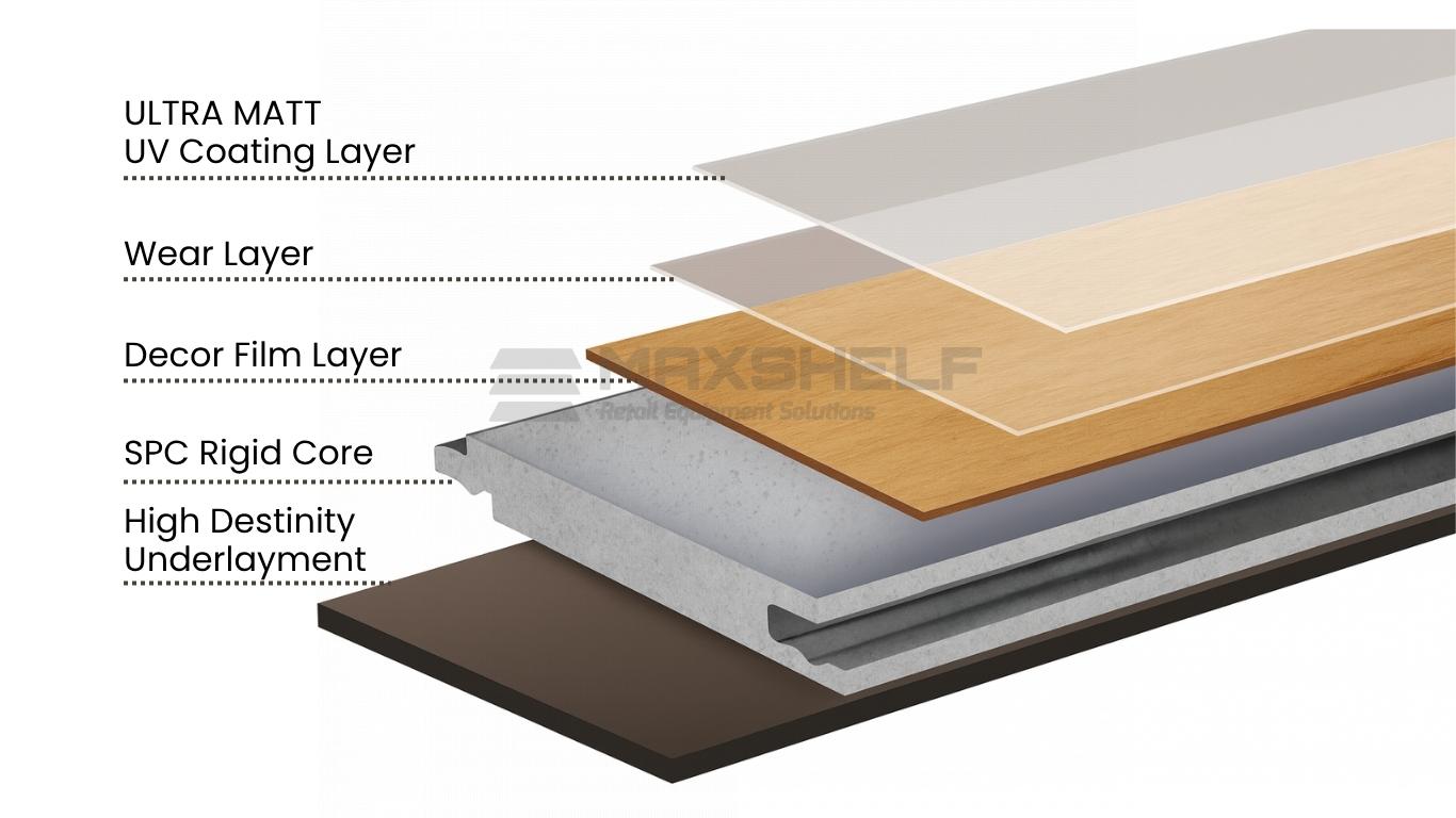 SPC Flooring Tile Layers - Maxshelf