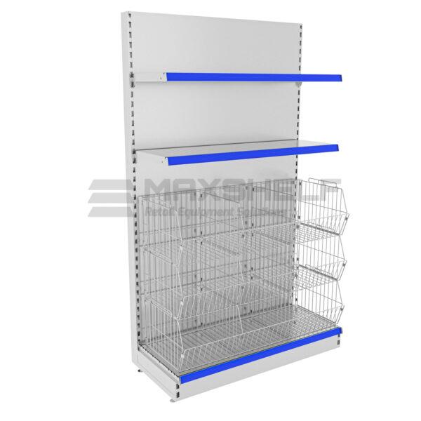 Wall Unit with Half Wire Baskets – Height 1800mm