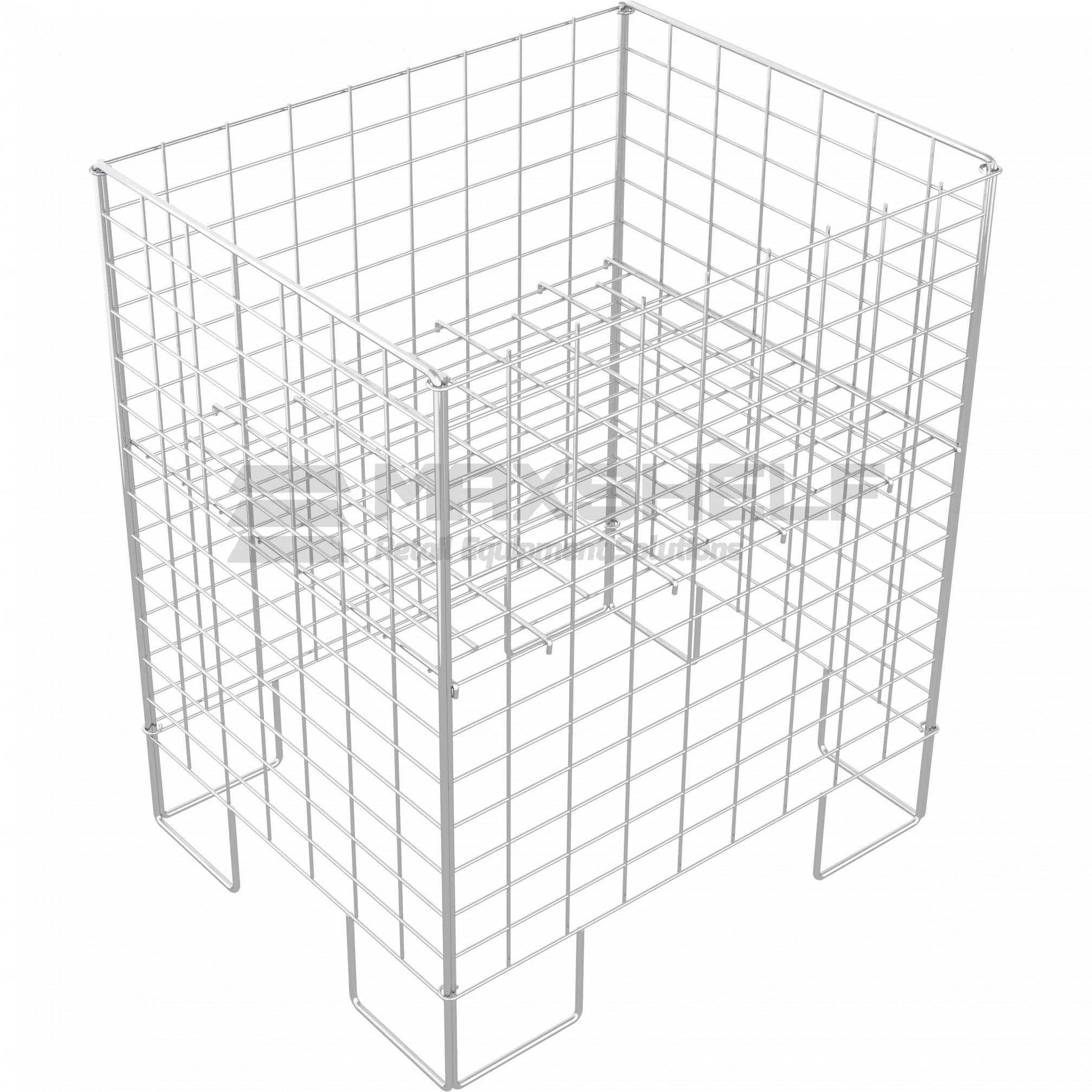 Rectangle Collapsible Dump Bin with Adjustable Base