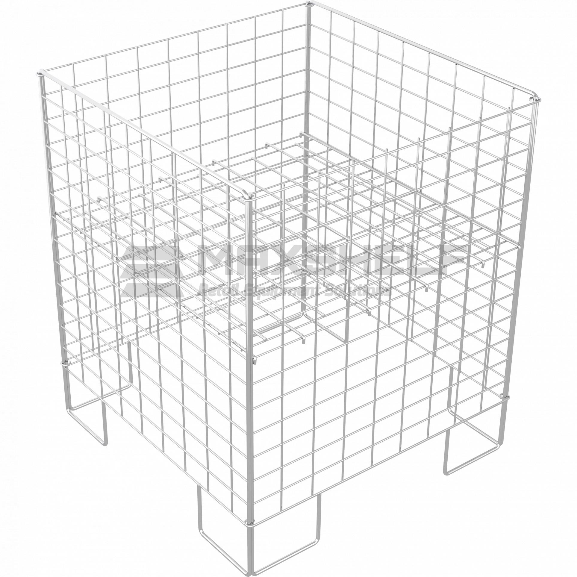 Square Collapsible Dump Bin with Adjustable Base | 600mm