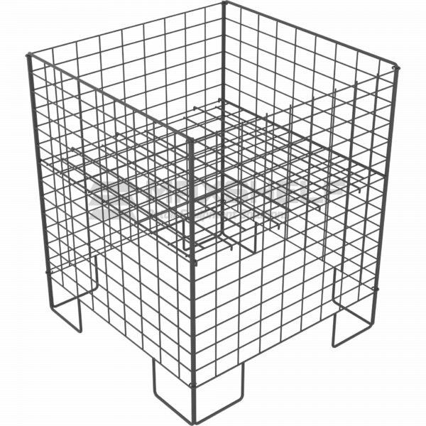 Dump Bin with Adjustable Base Graphite Grey 600mm x 600mm x 750m