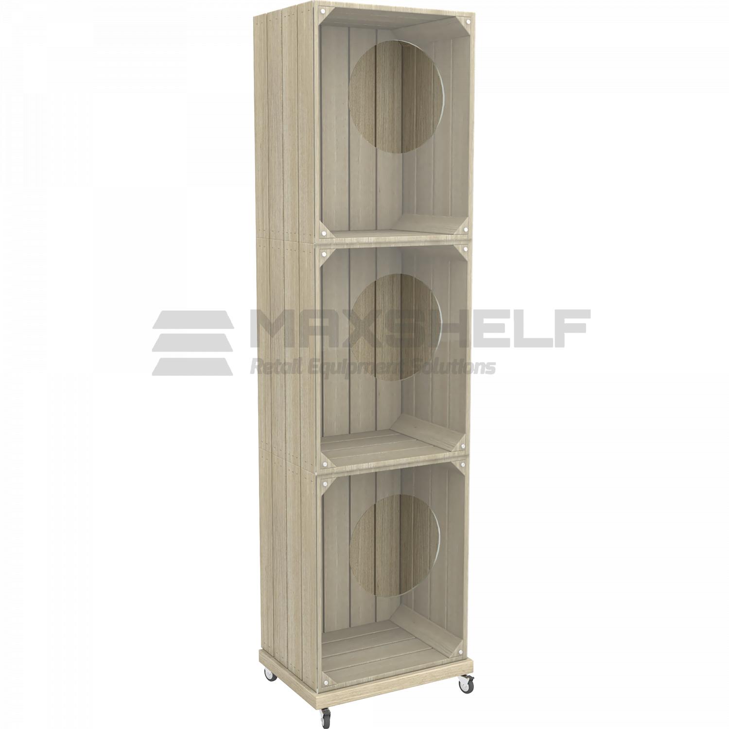 3 TIER WOOD CRISP STAND