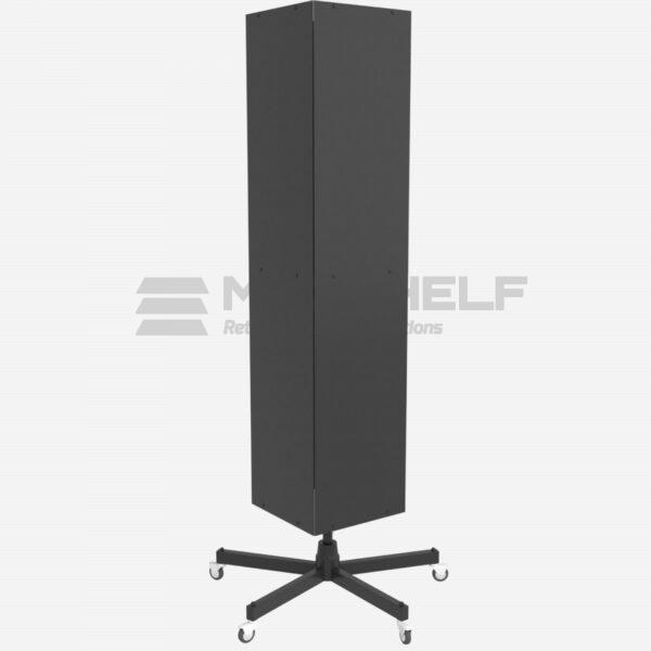 Spinning Magnetic Shop Display Stand with Castor Wheels – Black