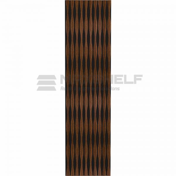 Acoustic Wave 1 Wall Panel – Walnut (600mm × 2400mm)