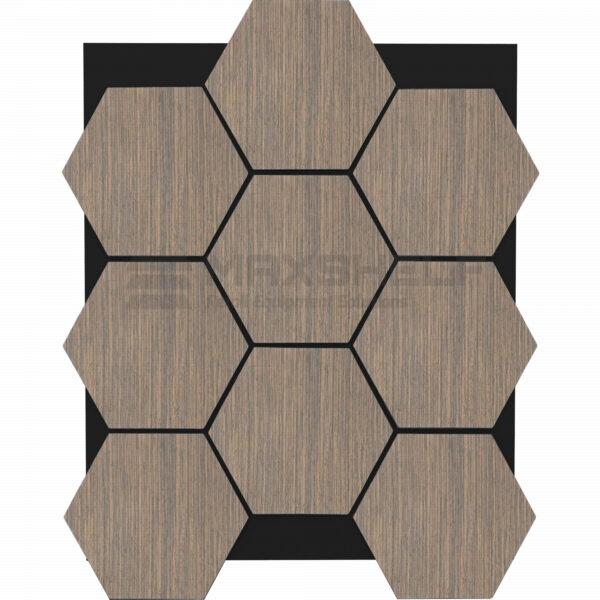 Acoustic Hexagon Wall Panel – Walnut