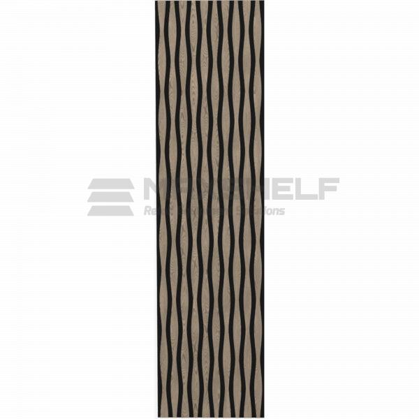 Acoustic Wave 2 Wall Panel – Walnut Ironwood (600mm × 2400mm)
